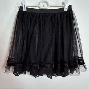 💕🩰🖤 vintage Black Ruffle Petticoat skirt
